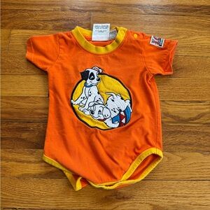 Vintage 90s 101 Dalmatians Disney One Piece, Baby Romper, Cute, Size 6 Months